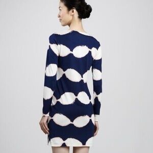 Diane Von Furstenberg DVF Reina Long Sleeve Shibori Tunic Dress